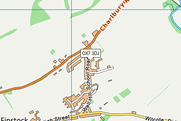 OX7 3DJ map - OS VectorMap District (Ordnance Survey)