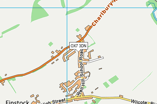 OX7 3DN map - OS VectorMap District (Ordnance Survey)