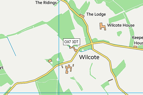 OX7 3DT map - OS VectorMap District (Ordnance Survey)