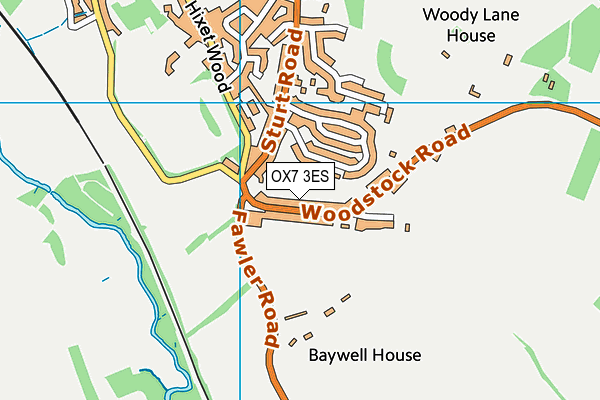 OX7 3ES map - OS VectorMap District (Ordnance Survey)