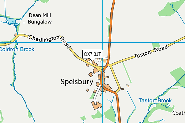 OX7 3JT map - OS VectorMap District (Ordnance Survey)