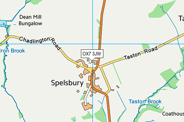 OX7 3JW map - OS VectorMap District (Ordnance Survey)