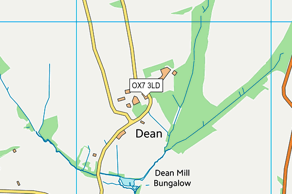 OX7 3LD map - OS VectorMap District (Ordnance Survey)