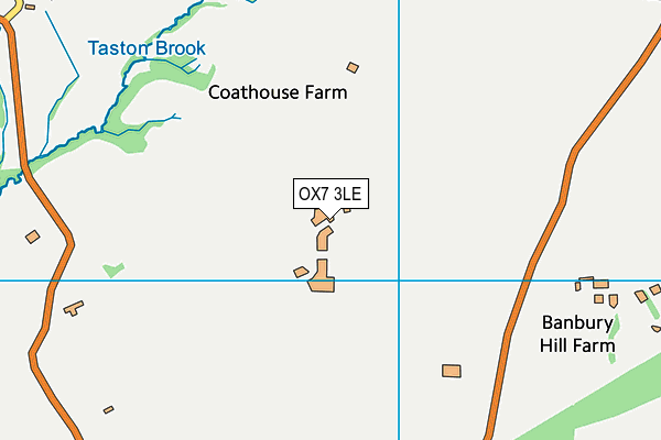 OX7 3LE map - OS VectorMap District (Ordnance Survey)