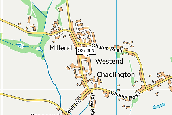 OX7 3LN map - OS VectorMap District (Ordnance Survey)