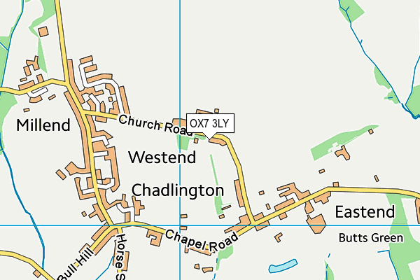 Chadlington Church of England Primary School map (OX7 3LY) - OS VectorMap District (Ordnance Survey)