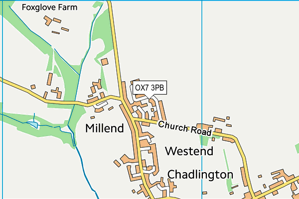 OX7 3PB map - OS VectorMap District (Ordnance Survey)