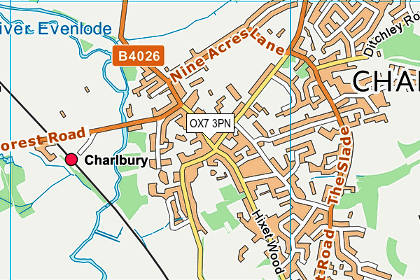 OX7 3PN map - OS VectorMap District (Ordnance Survey)