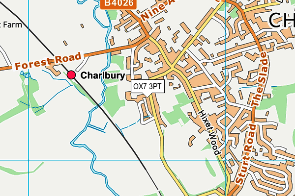 OX7 3PT map - OS VectorMap District (Ordnance Survey)