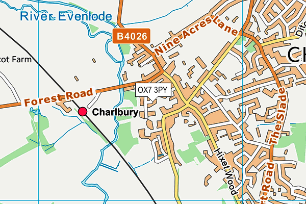 OX7 3PY map - OS VectorMap District (Ordnance Survey)