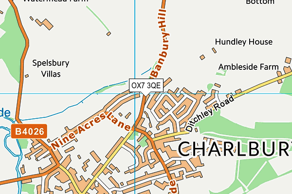 OX7 3QE map - OS VectorMap District (Ordnance Survey)