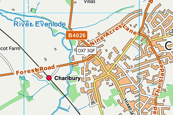 OX7 3QF map - OS VectorMap District (Ordnance Survey)