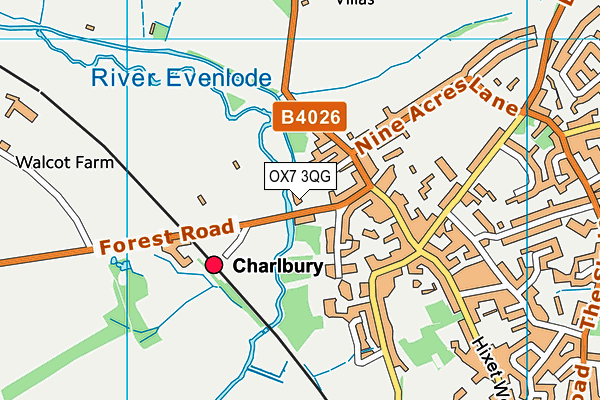 OX7 3QG map - OS VectorMap District (Ordnance Survey)