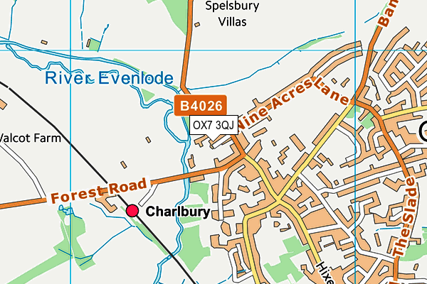 OX7 3QJ map - OS VectorMap District (Ordnance Survey)