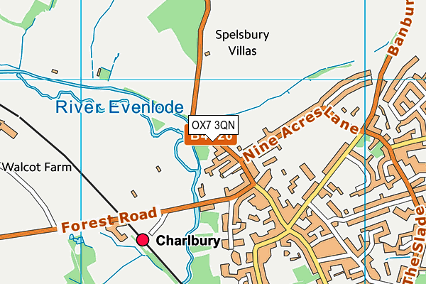 OX7 3QN map - OS VectorMap District (Ordnance Survey)