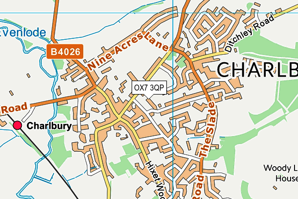 OX7 3QP map - OS VectorMap District (Ordnance Survey)