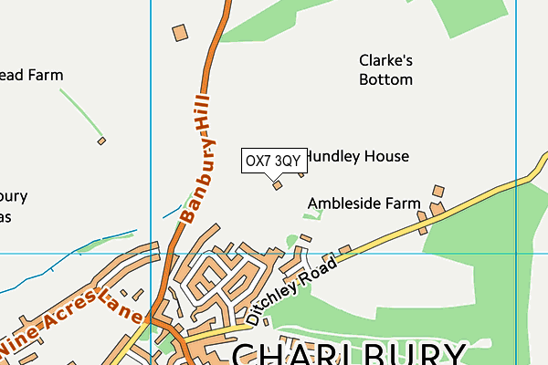 OX7 3QY map - OS VectorMap District (Ordnance Survey)