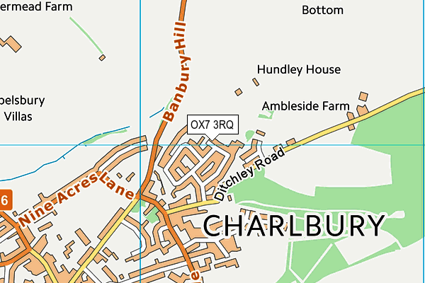 OX7 3RQ map - OS VectorMap District (Ordnance Survey)