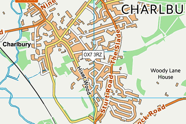 OX7 3RZ map - OS VectorMap District (Ordnance Survey)