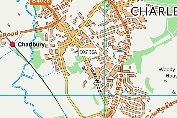 OX7 3SA map - OS VectorMap District (Ordnance Survey)