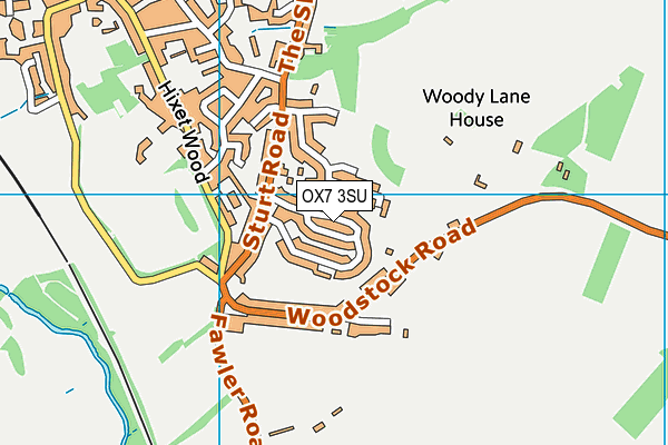 OX7 3SU map - OS VectorMap District (Ordnance Survey)