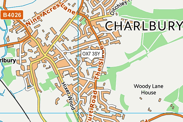 OX7 3SY map - OS VectorMap District (Ordnance Survey)