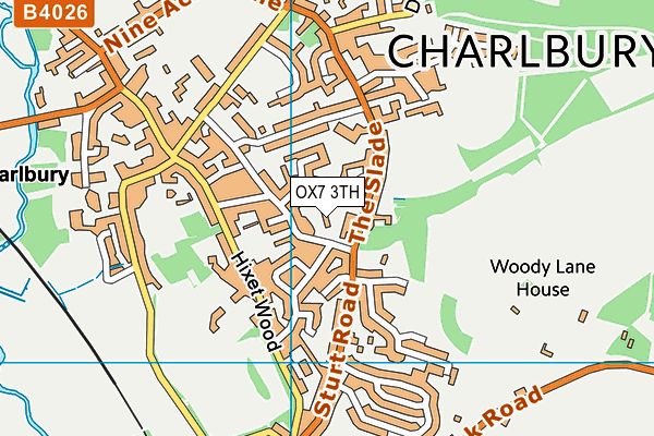 OX7 3TH map - OS VectorMap District (Ordnance Survey)