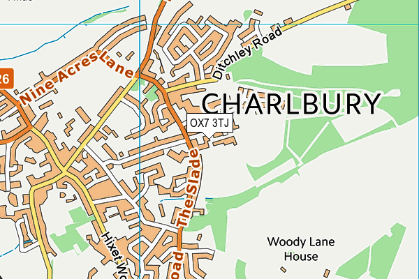 OX7 3TJ map - OS VectorMap District (Ordnance Survey)