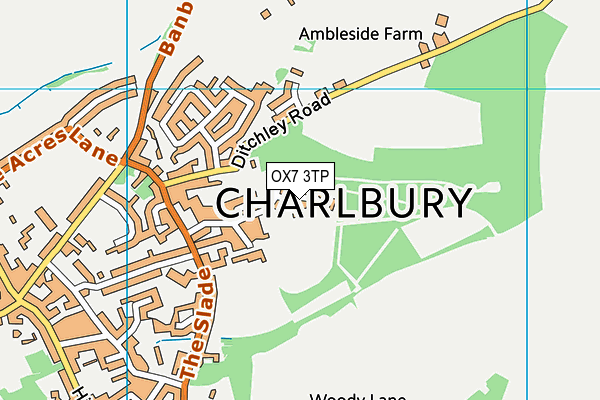 OX7 3TP map - OS VectorMap District (Ordnance Survey)