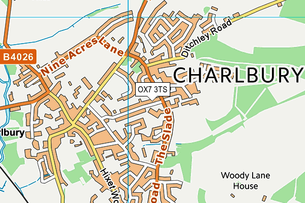 OX7 3TS map - OS VectorMap District (Ordnance Survey)