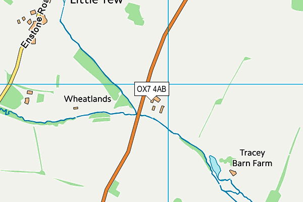 OX7 4AB map - OS VectorMap District (Ordnance Survey)