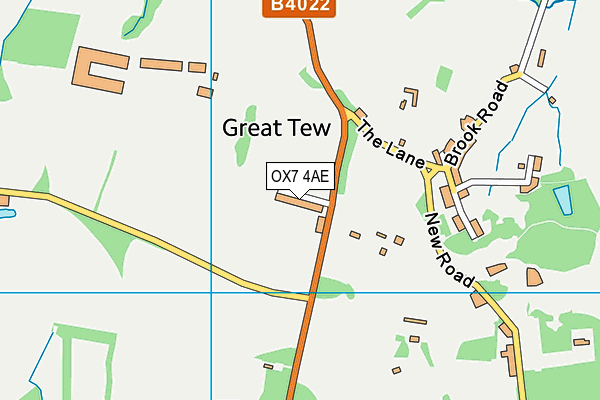 OX7 4AE map - OS VectorMap District (Ordnance Survey)