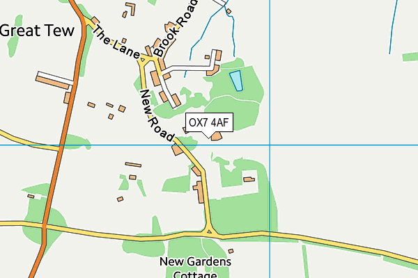 OX7 4AF map - OS VectorMap District (Ordnance Survey)