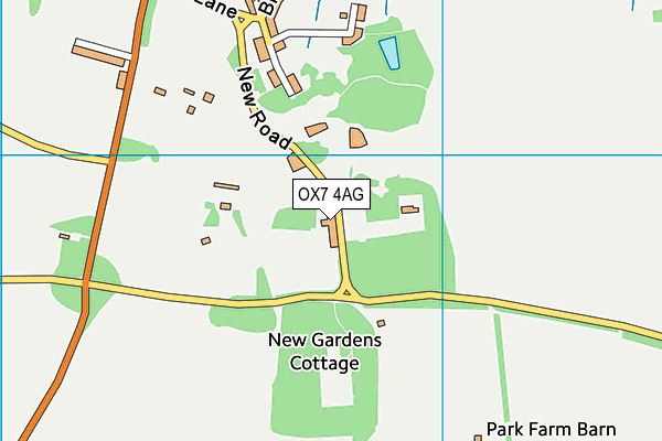 The Tew Centre map (OX7 4AG) - OS VectorMap District (Ordnance Survey)