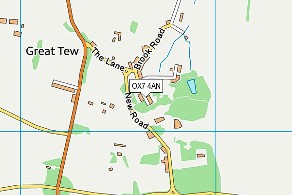OX7 4AN map - OS VectorMap District (Ordnance Survey)