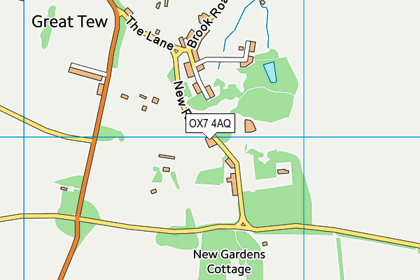 OX7 4AQ map - OS VectorMap District (Ordnance Survey)