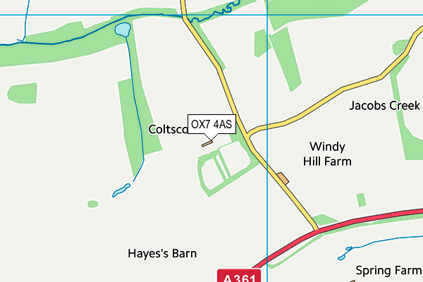 OX7 4AS map - OS VectorMap District (Ordnance Survey)