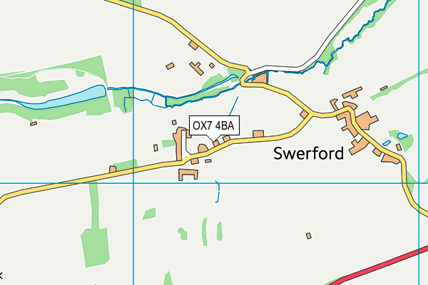 OX7 4BA map - OS VectorMap District (Ordnance Survey)