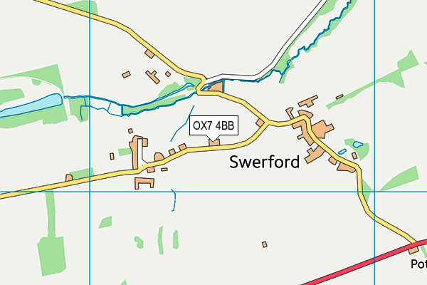 OX7 4BB map - OS VectorMap District (Ordnance Survey)