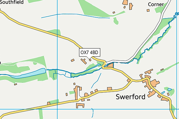 OX7 4BD map - OS VectorMap District (Ordnance Survey)