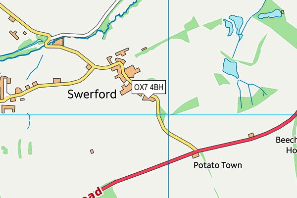 OX7 4BH map - OS VectorMap District (Ordnance Survey)