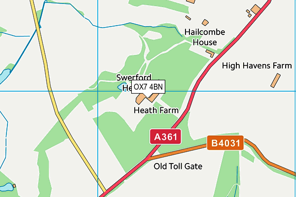 OX7 4BN map - OS VectorMap District (Ordnance Survey)