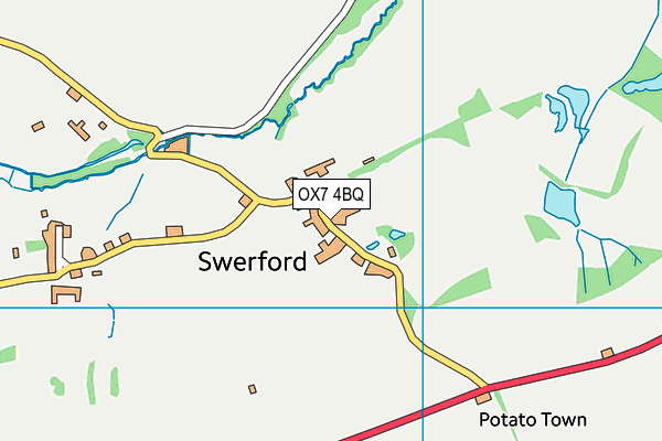 OX7 4BQ map - OS VectorMap District (Ordnance Survey)