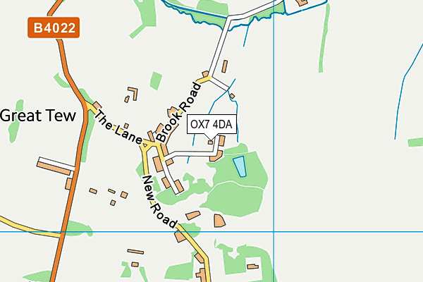 OX7 4DA map - OS VectorMap District (Ordnance Survey)