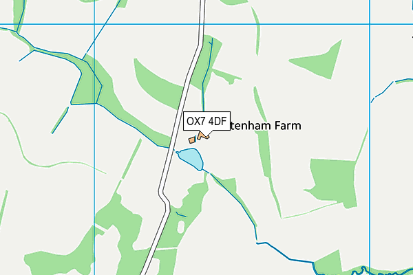 OX7 4DF map - OS VectorMap District (Ordnance Survey)