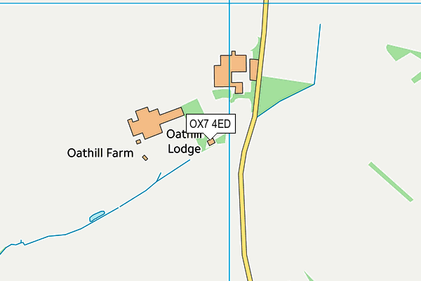OX7 4ED map - OS VectorMap District (Ordnance Survey)