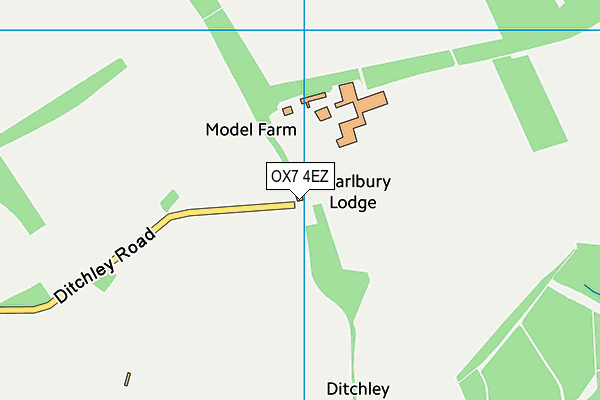 OX7 4EZ map - OS VectorMap District (Ordnance Survey)