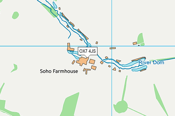 Soho Farmhouse (Oxfordshire) map (OX7 4JS) - OS VectorMap District (Ordnance Survey)
