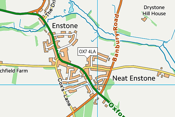 OX7 4LA map - OS VectorMap District (Ordnance Survey)