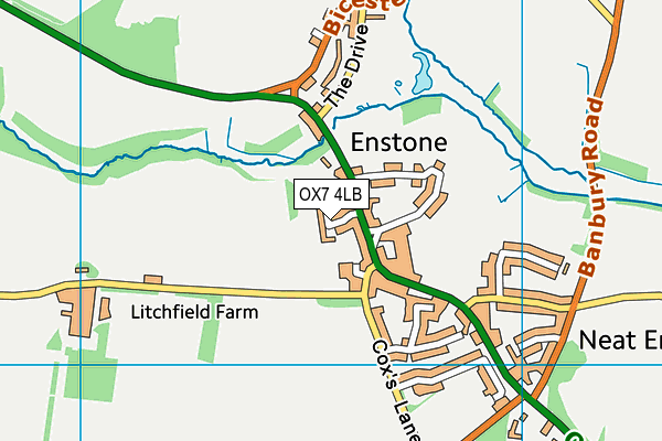 OX7 4LB map - OS VectorMap District (Ordnance Survey)